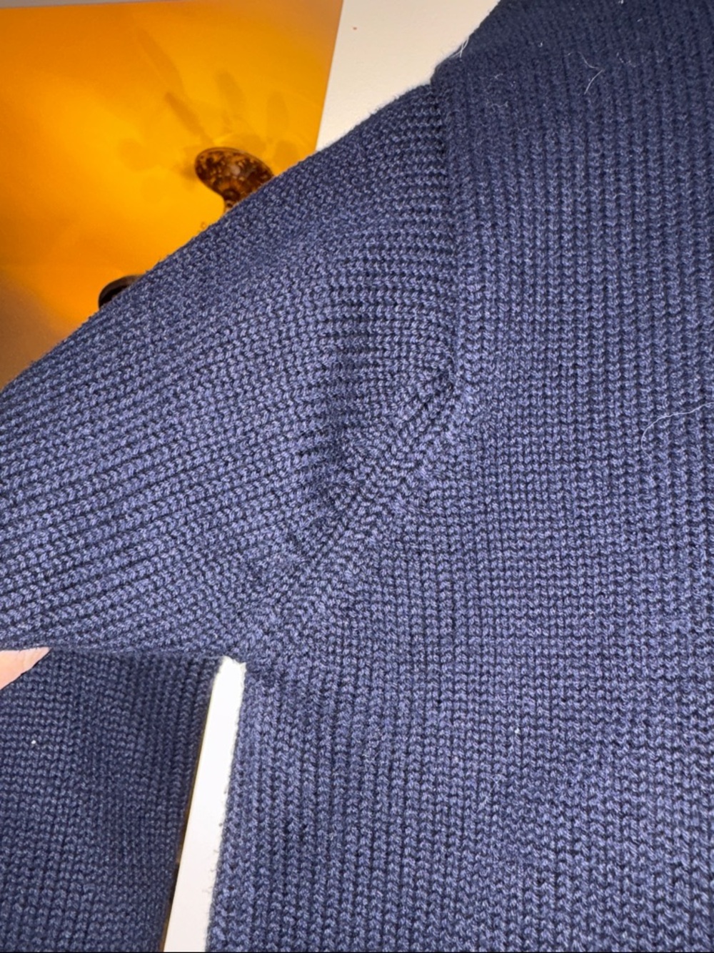 Ralph Lauren sweater Navy Half-Zip Crest Pullover Medium Petite EUC - cotton - Picture 10 of 11